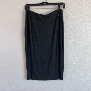 Vince Camuto Women's Heathered Grey Midi‎ Knee Length Pencil Skirt